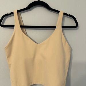 Lululemon Beige Sleeveless Crop Top